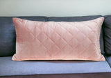 Tufted Diamond Pink Transitional Lumbar Pillow - Homeroots