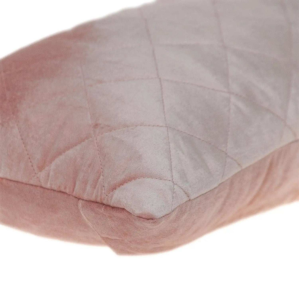 Tufted Diamond Pink Transitional Lumbar Pillow - Homeroots - Flyclothing LLC