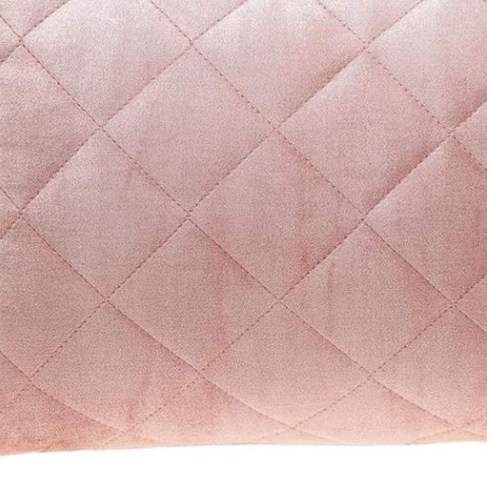Tufted Diamond Pink Transitional Lumbar Pillow - Homeroots - Flyclothing LLC
