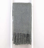 Super Soft Gray Soft Solid Color Handloomed Throw Blanket - Homeroots - Flyclothing LLC