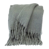 Super Soft Gray Soft Solid Color Handloomed Throw Blanket - Homeroots - Flyclothing LLC