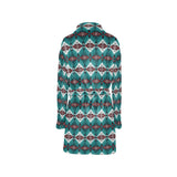 Baha Ranch Teal Aztec Women's Western Bath Robe