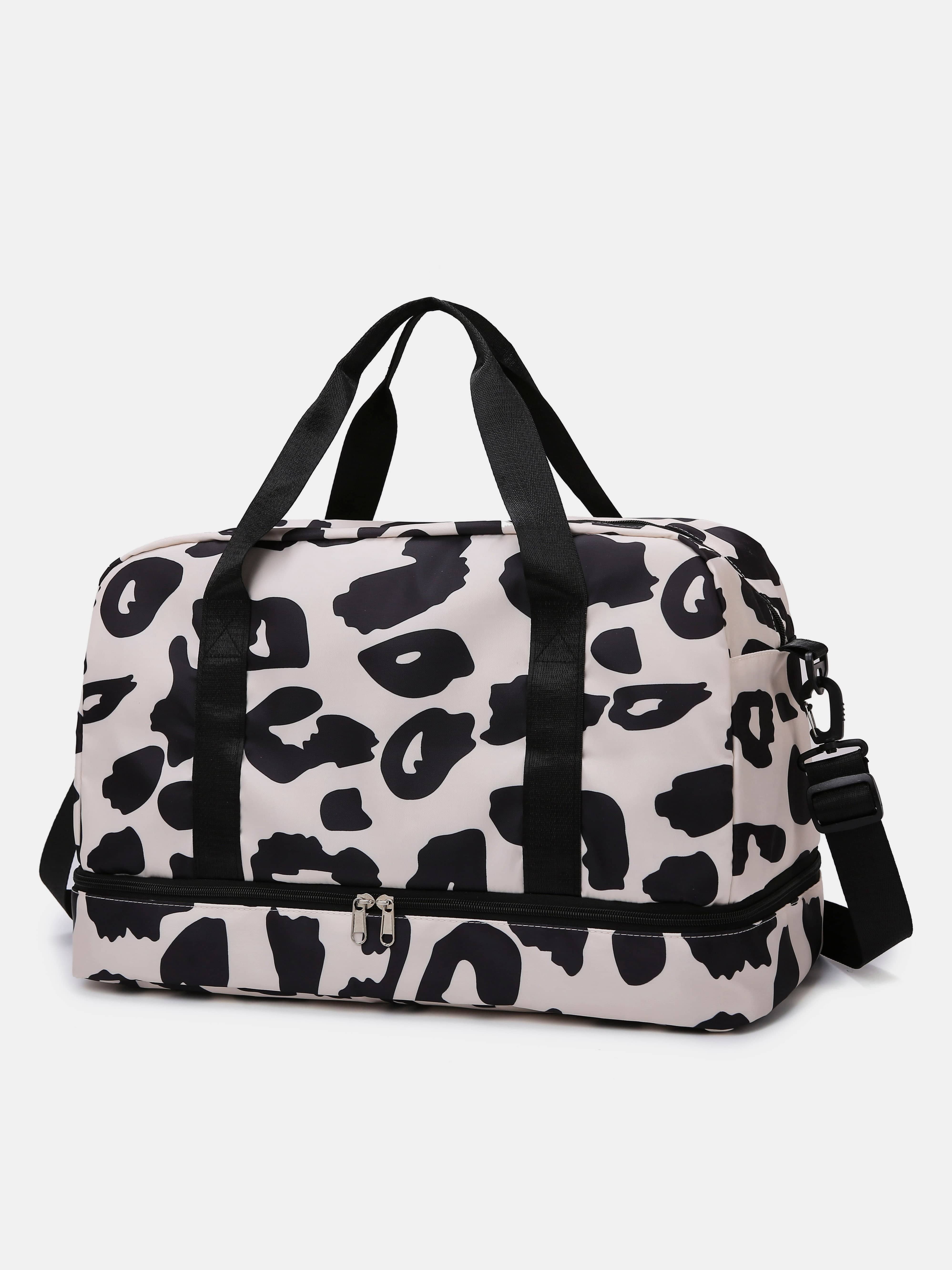 Oxford Cloth Leopard Travel Bag - Trendsi