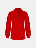 Full Size Mock Neck Long Sleeve T-Shirt - Trendsi
