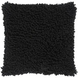 18" Black Cotton Throw Pillow - Homeroots