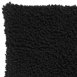 18" Black Cotton Throw Pillow - Homeroots
