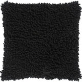 18" Black Cotton Throw Pillow - Homeroots