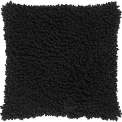 18" Black Cotton Throw Pillow