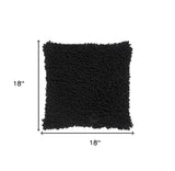 18" Black Cotton Throw Pillow - Homeroots - Flyclothing LLC