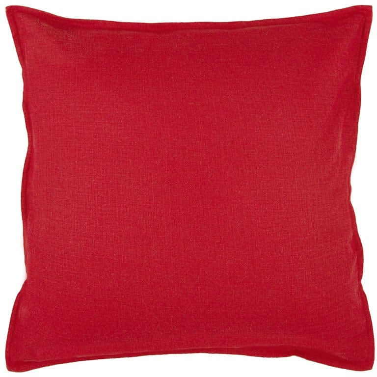 20" Red Cotton Throw Pillow - Homeroots