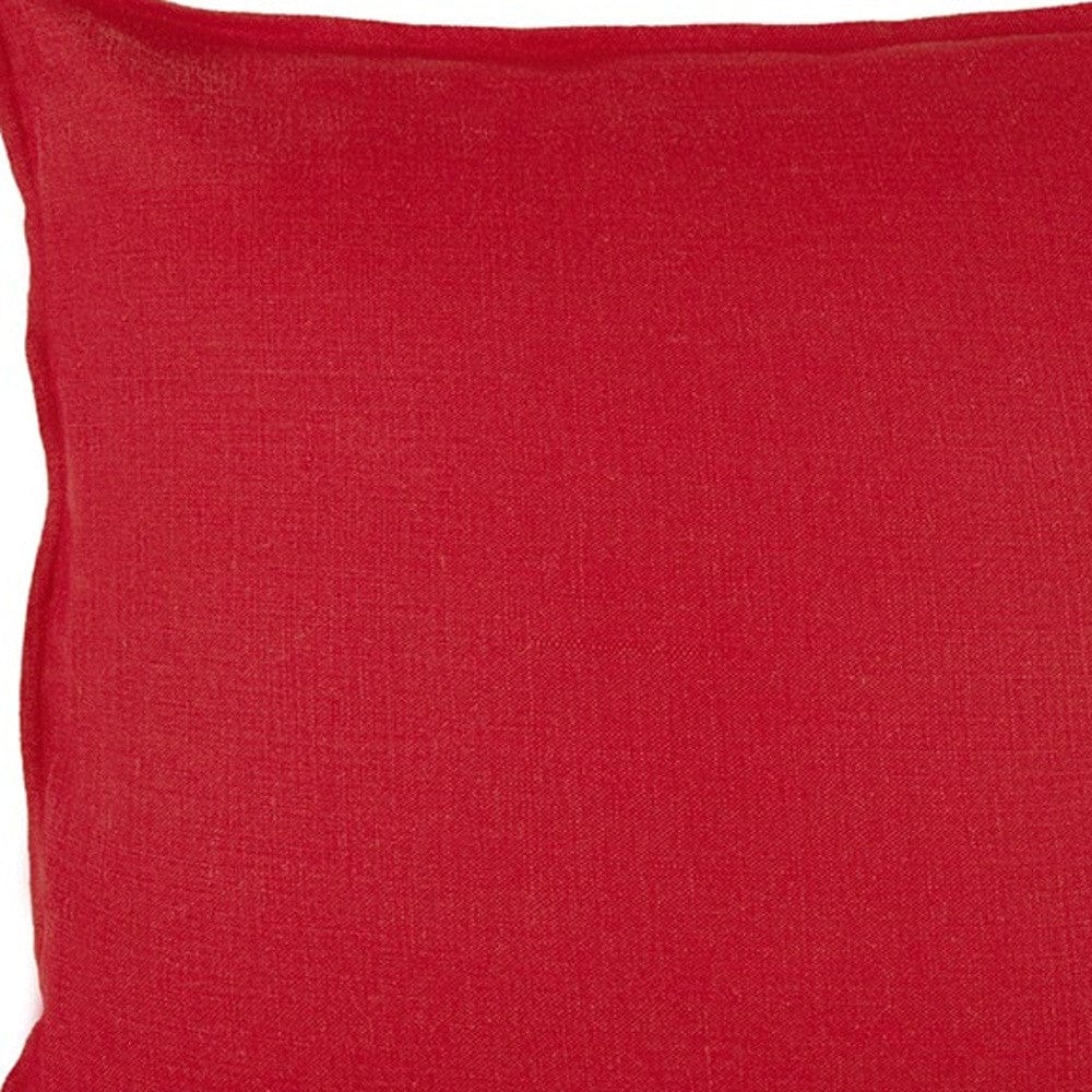 20" Red Cotton Throw Pillow - Homeroots - Flyclothing LLC