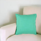20" Aqua Cotton Throw Pillow - Homeroots
