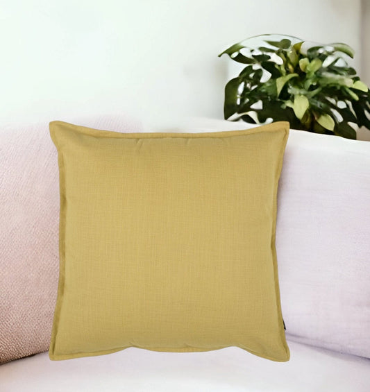 20" Tan Cotton Throw Pillow - Homeroots
