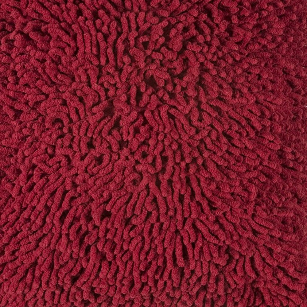 18" Red Cotton Throw Pillow