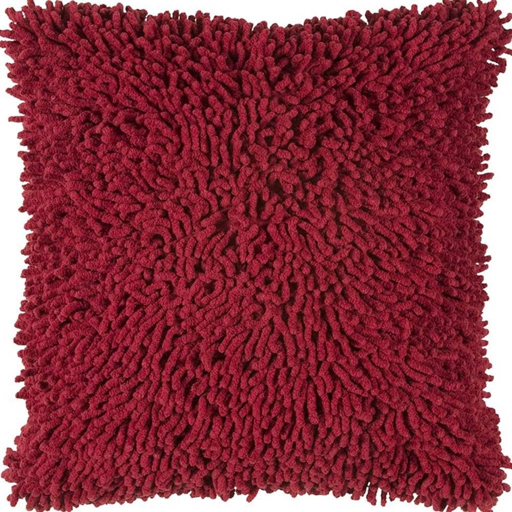18" Red Cotton Throw Pillow - Homeroots - Flyclothing LLC