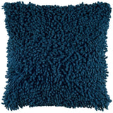18" Blue Boho Textured Modern Throw Pillow - Homeroots