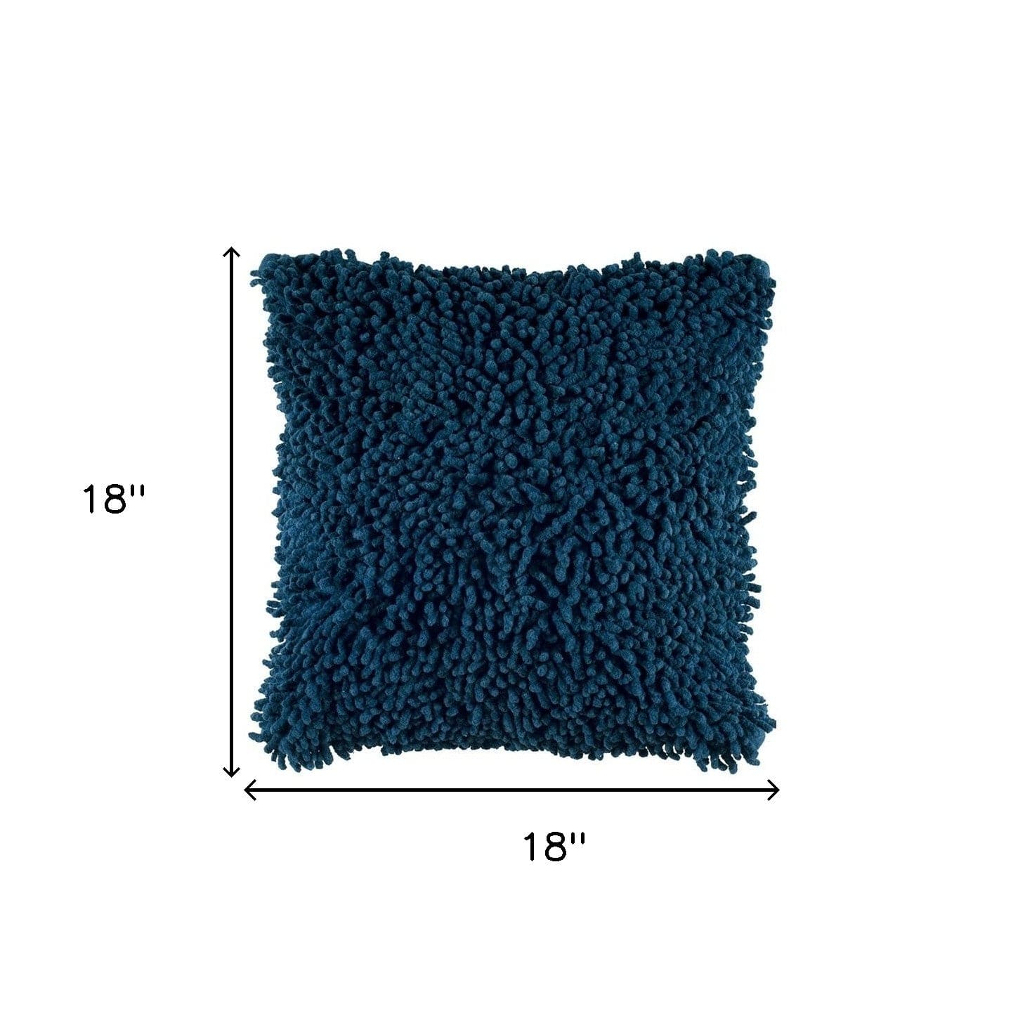 18" Blue Boho Textured Modern Throw Pillow - Homeroots - Flyclothing LLC
