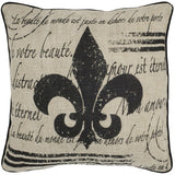 18" Natural Cotton Throw Pillow - Homeroots