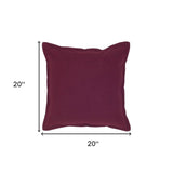 20" Merlot Cotton Throw Pillow - Homeroots