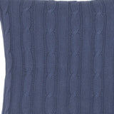 18" Blue Cotton Throw Pillow - Homeroots