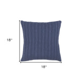 18" Blue Cotton Throw Pillow - Homeroots - Flyclothing LLC