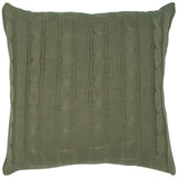 18" Olive Cotton Throw Pillow - Homeroots