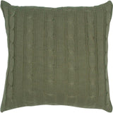 18" Olive Cotton Throw Pillow - Homeroots