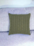 18" Olive Cotton Throw Pillow - Homeroots