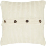 18" Ivory Cotton Throw Pillow - Homeroots - Flyclothing LLC