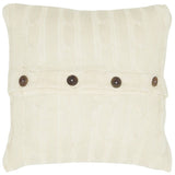 18" Ivory Cotton Throw Pillow - Homeroots - Flyclothing LLC