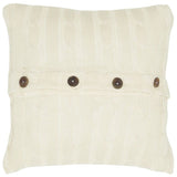 18" Ivory Cotton Throw Pillow - Homeroots