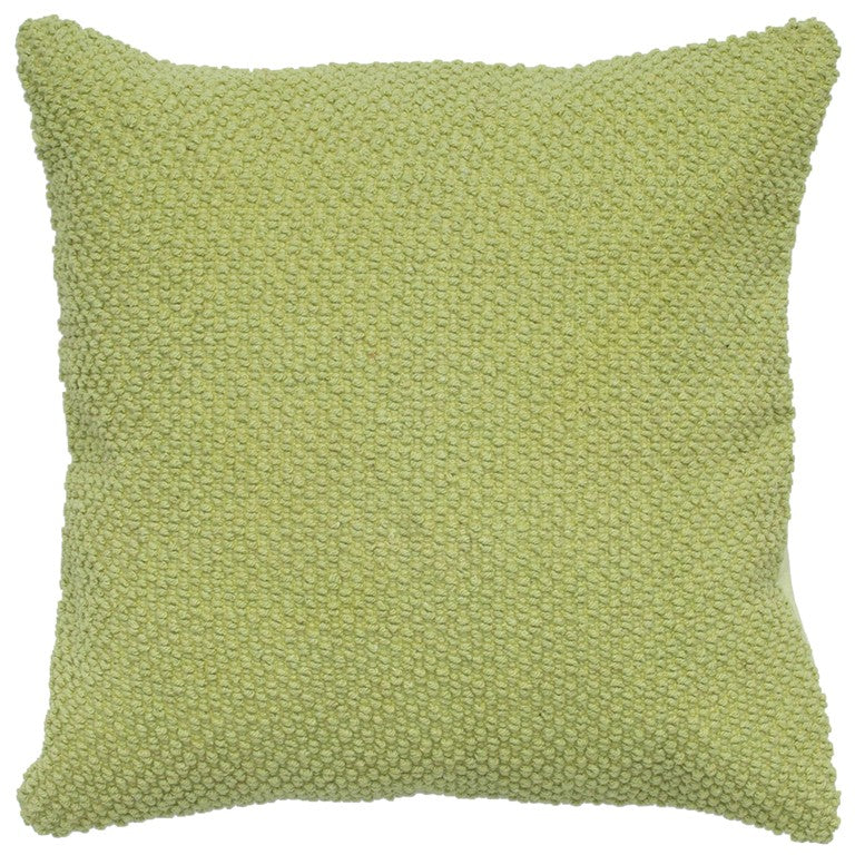 20" Green Cotton Throw Pillow