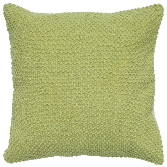 20" Green Cotton Throw Pillow
