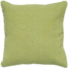 20" Green Cotton Throw Pillow