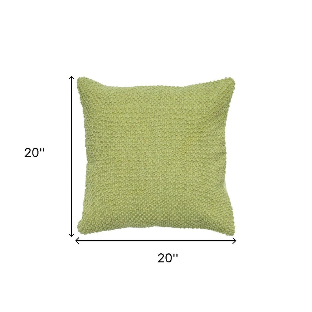 20" Green Cotton Throw Pillow - Homeroots - Flyclothing LLC