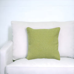 20" Green Cotton Throw Pillow