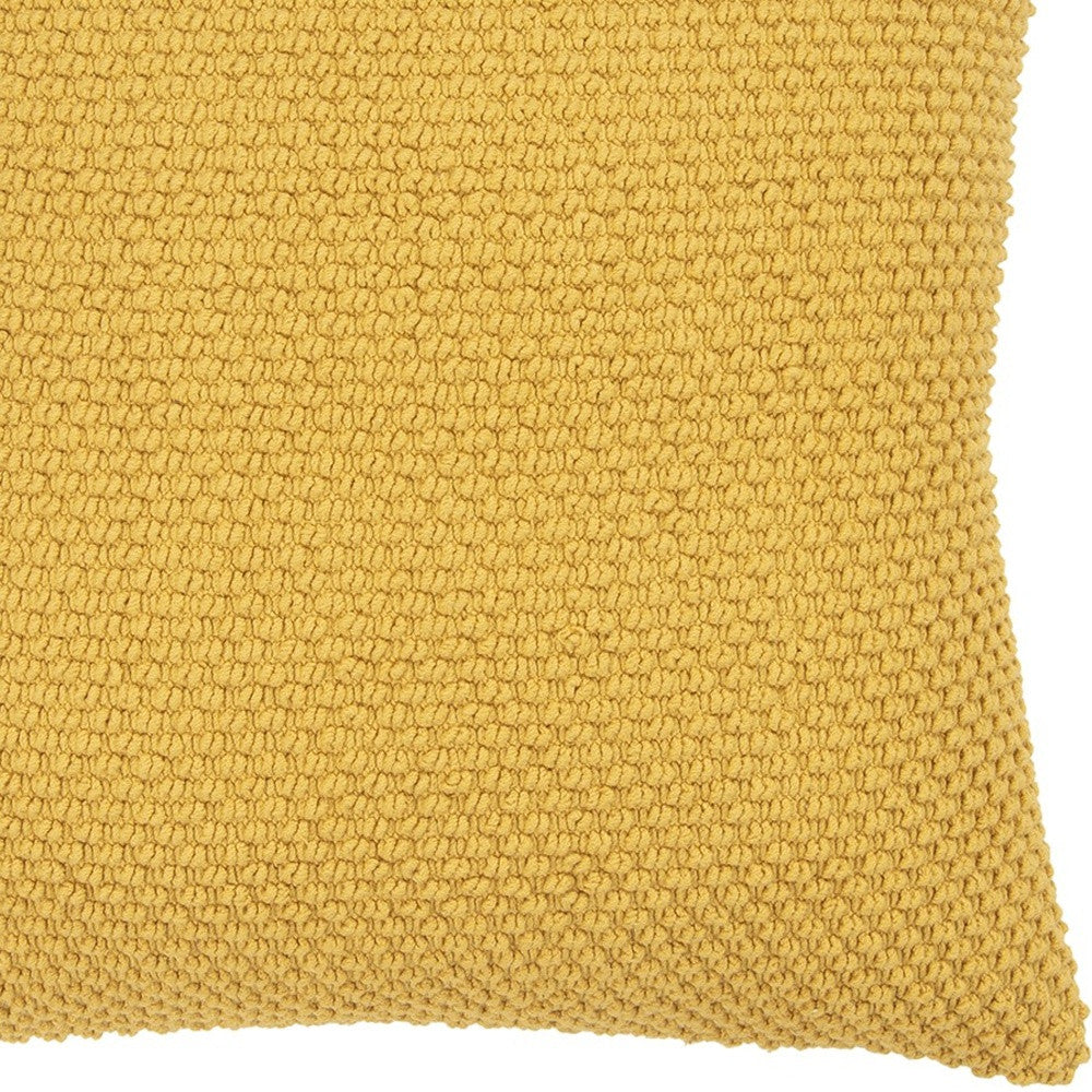 20" Gold Cotton Throw Pillow