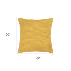 20" Gold Cotton Throw Pillow