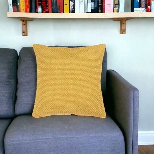 20" Gold Cotton Throw Pillow