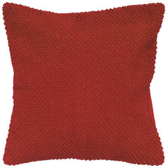 20" Red Cotton Throw Pillow - Homeroots