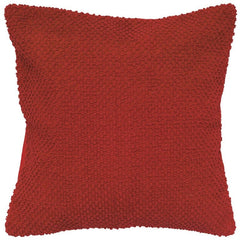 20" Red Cotton Throw Pillow - Homeroots