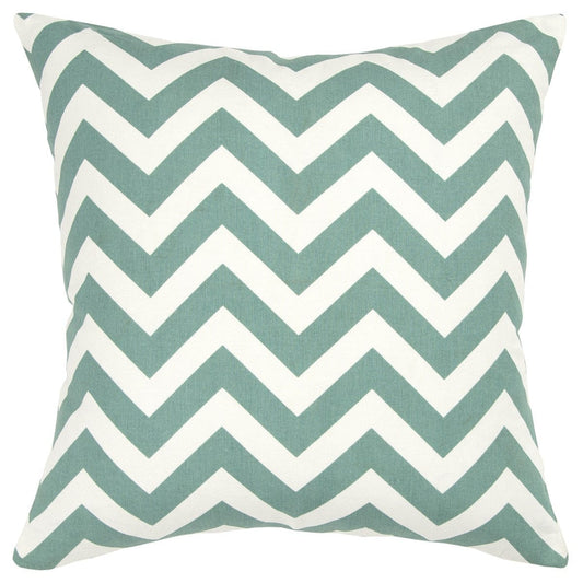 18" Aqua Cotton Throw Pillow - Homeroots
