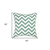 18" Aqua Cotton Throw Pillow - Homeroots