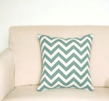18" Aqua Cotton Throw Pillow - Homeroots