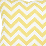 18" Yellow and Ivory Cotton Throw Pillow - Homeroots