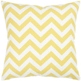 18" Yellow and Ivory Cotton Throw Pillow - Homeroots
