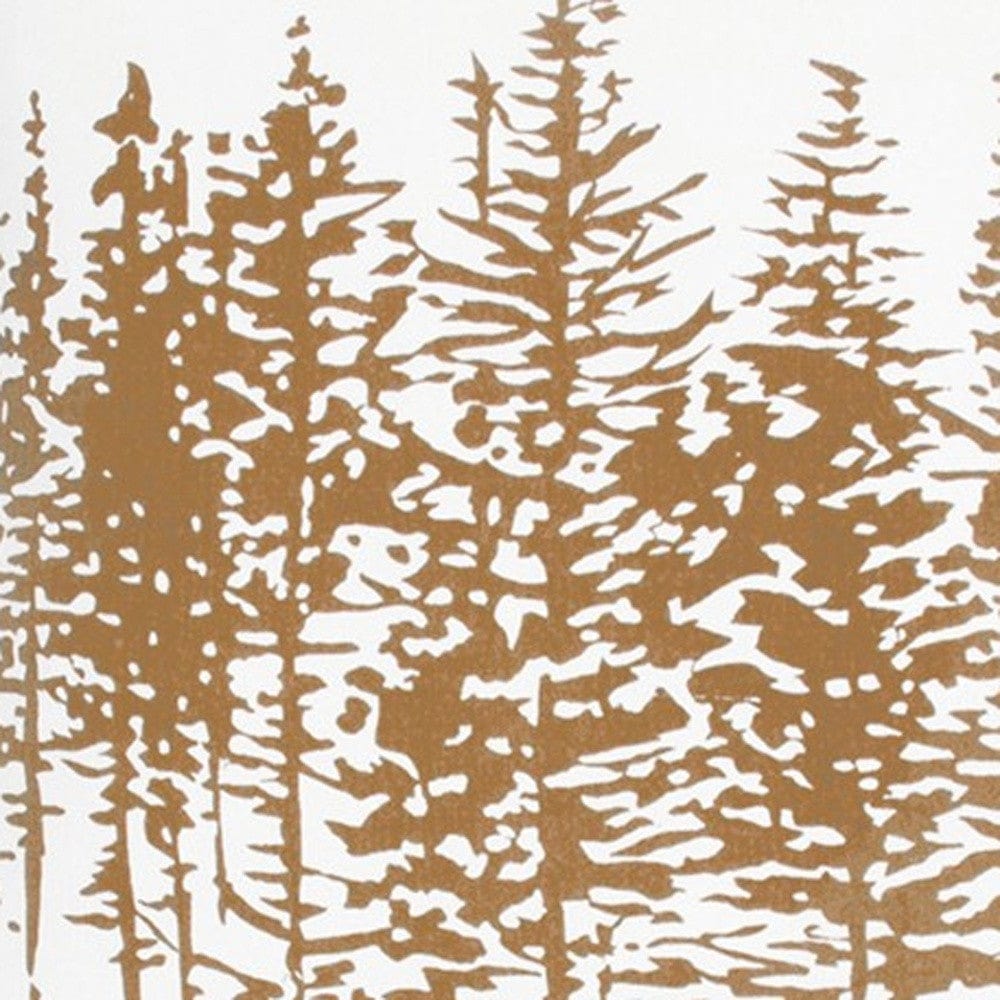 18" Brown and Ivory Forest Cotton Throw Pillow - Homeroots - Flyclothing LLC