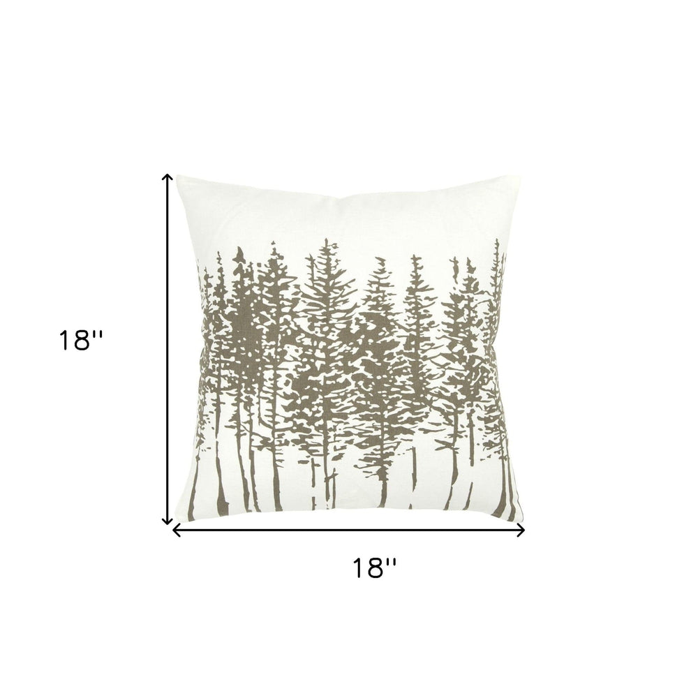 18" Gray Cotton Throw Pillow - Homeroots - Flyclothing LLC