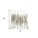 18" Gray Cotton Throw Pillow - Homeroots
