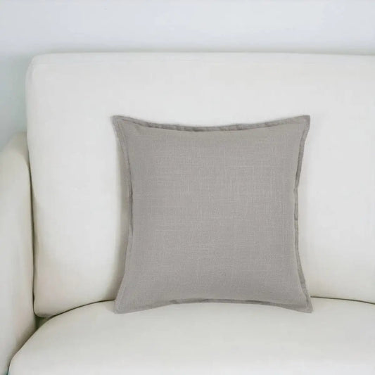 20" Gray Cotton Throw Pillow - Homeroots